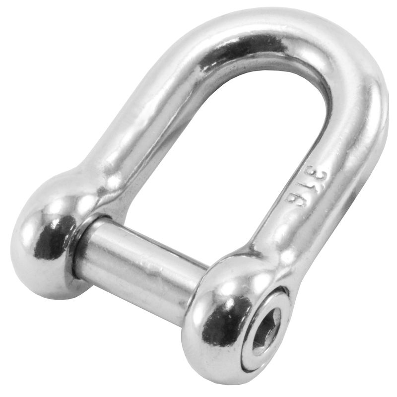 D Shackle, No Snag Pin (Model 1703)