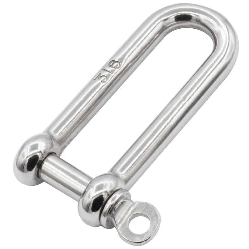 Long D Shackle, Screw Pin (Model 1720)