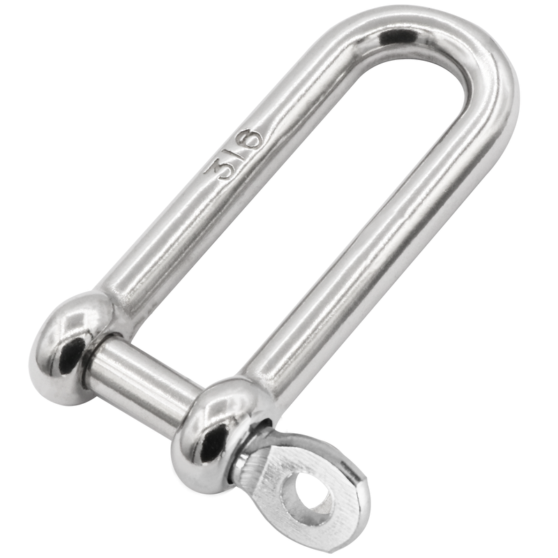 Long D Shackle, Captive Pin (Model 1721)