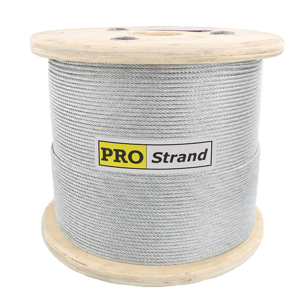 6x26 Bright Steel Wire Rope, 5000 ft Reels