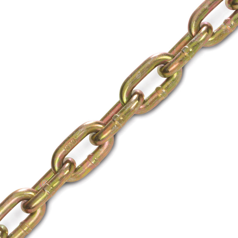 3/8" x 75' Grade 70, Yellow Chromate, Transport Chain, Pail