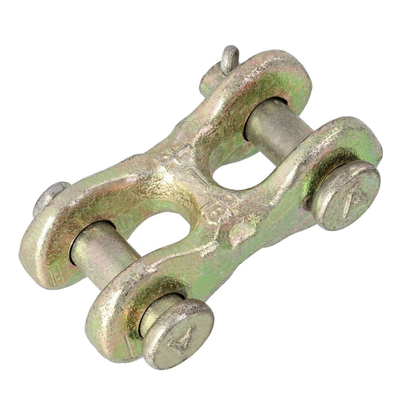 Grade 70 Twin Clevis Link,Transport Grade, Yellow Chromate