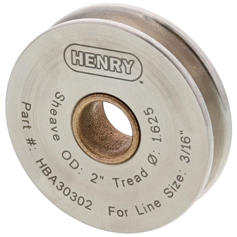 Henry Block Stainless Steel Sheaves with Bushings, Made in the USA